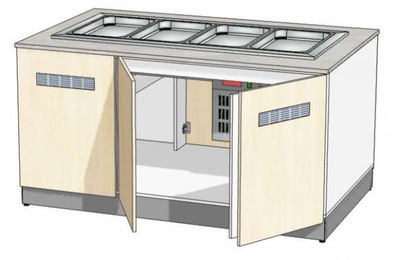 RD2 МОБ-В(п) 1650Х1000х862 Модуль-основа базовая под встройку (Островная)