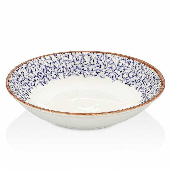 Тарелка глубокая,салатник 1300 мл 250мм фарфор Tinta Edera By Bone TN-ED-FL-25-CK /6/ Тарелка глубокая,салатник 1300 мл 250мм фарфор Tinta Edera By Bone TN-ED-FL-25-CK /6/