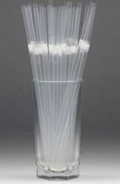 Трубочка для коктейля 0,5х24см прозрачная с гофрой 250шт/уп 