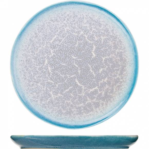 Тарелка «Нептун»; фарфор; D=279мм; бирюз., белый 03012839 A24183W655 /1/12/