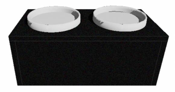 Подставка для салатниц серия RD2 композит 450х230х100 цвет черный