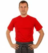 Футболка Поло мужская р-р 48 красная короткий рукав L фп027