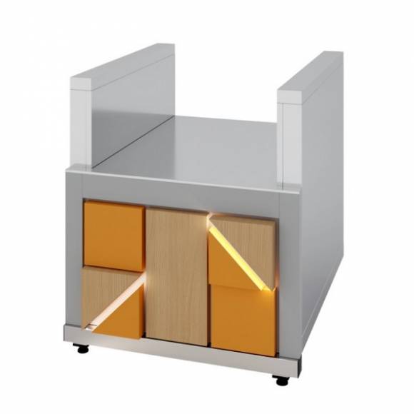 Прилавок для подносов Junior Luxstahl ПП-600 Premium (нерж.) без фасада