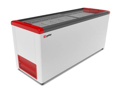 Ларь морозильный Frostor Gellar FG 700 C красный с прямым стеклом