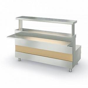 Мармит 1-х блюд 3-конф. М1-3.1500-02-О Atesy (Ривьера) (1500мм) с отверстием под полку