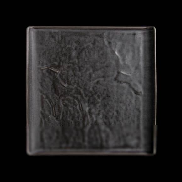 Блюдо квадратное с бортами 220х220 мм Corone Urbano серый 10967cem