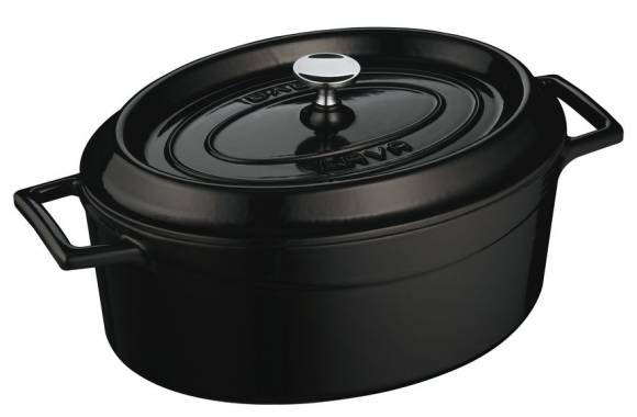 Кастрюля чугун  0,42л LAVA LV O TC 10 K2 BLACK MATT 47200