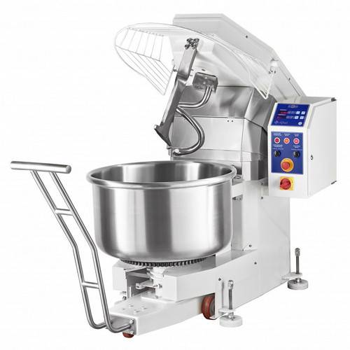 Тестомес спиральный Абат ТМС-120СП-2П CHEF, 2 скорости, таймер, подкатная дежа 120 л