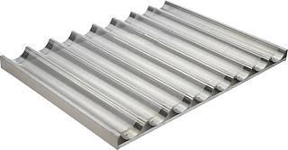 Противень 600х800мм алюминиевый 8 волновой для багетов WLBake 016544