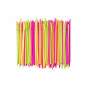 Трубочка для коктейля 0,5х24см флюоресц.с гофрой 1000шт/уп 