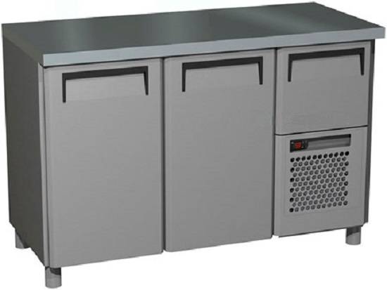 Стол холодильный T57 M2-1 0430-2 корпус нерж, с бортом (BAR-250 Carboma) Стол холодильный T57 M2-1 0430-2 корпус нерж, с бортом (BAR-250 Carboma)