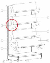 Кронштейн полки книжной 1 МХМ Купец  741264.002
