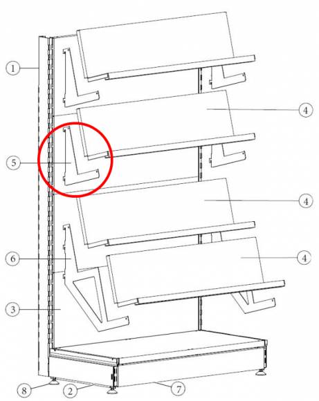 Кронштейн полки книжной 1 МХМ Купец 741264.002 Кронштейн полки книжной 1 МХМ Купец 741264.002