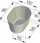Форма для хлеба Спика 10-1 овал (185 х 130 х 95 мм) Форма для хлеба Спика 10-1 овал (185 х 130 х 95 мм)