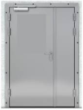 Распашная дверь двухств. технологическая (EI60)РДДТ(EI60)-1530.2360-60-Пр-(Без порога, AISI430(RAL90