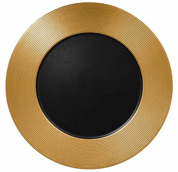 Тарелка плоская круглая 330мм RAK Porcelain Metallfusion фарфор золотые поля MFEVFP33GB /6/