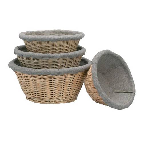 Корзина д/расстойки теста на 1кг; лоза ивовая; D=27, H=10см; бежев. Matfer 118511