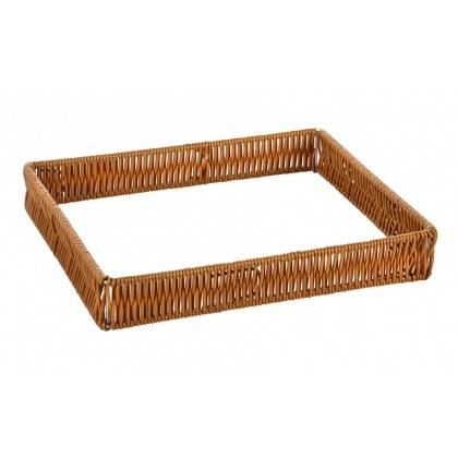 Рамка пластиковая 310х250х50мм под гастроемкость GN1/2 коричневая Beige ST-006