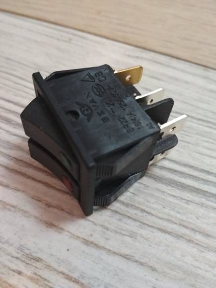 Переключатель питания двойной CRAZY PAN 220-230В, ДЛЯ ПЕЧЕЙ ДЛЯ ПИЦЦЫ CP-POL01, CP-POL11