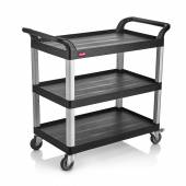 Тележка сервировочная 3-х ярусная 870*530*870 мм. пластик GP 80857 Тележка сервировочная 3-х ярусная 870*530*870 мм. пластик GP 80857
