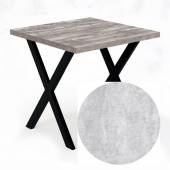 Стол прямой 800х800х750 Х-образный Бетон Светлый Стол прямой 800х800х750 Х-образный Бетон Светлый
