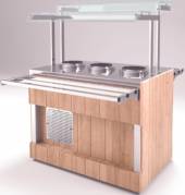 Мармит первых блюд Refettorio (шведский стол островной) RМ41АD нерж. столешница, 2 супницы