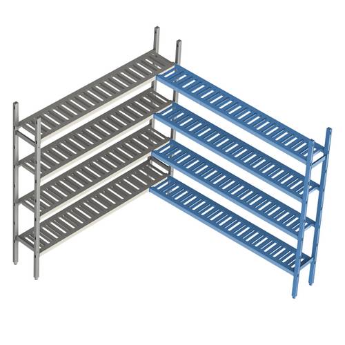 Дополнительная угловая секция. 4 яруса LOAD.ME poly 600x400x1800 18AL.4PP40.06C