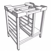 ППН Подставка с полкой и 5-ю направляющими для пароконвектомата 500*600*850 ППН Подставка с полкой и 5-ю направляющими для пароконвектомата 500*600*850