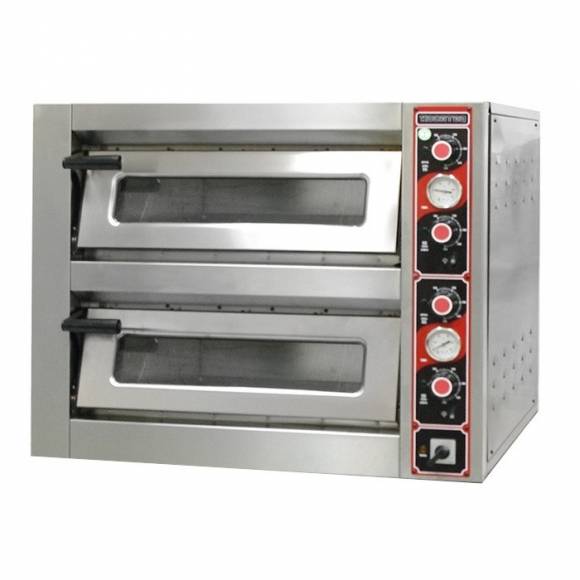 Печь для пиццы подовая электрическая 2-камерная Kocateq F2/62EAV с поддоном 600х595мм
