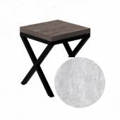 Табурет 380х380х450 Х-образный Бетон Светлый Табурет 380х380х450 Х-образный Бетон Светлый