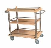 Тележка для обслуживания номеров ОЛДАК Старинный замок, 3 полки МДФ с ограничителями ТЗ 07