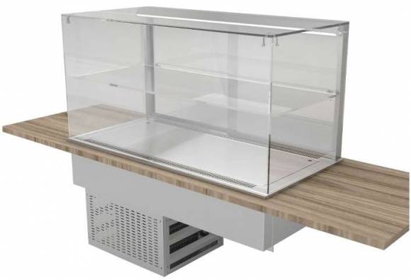 Витрина встраиваемая Cube Gastrolux ВСВ-087/СUBE стеклянная