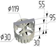 Форма кондитерская "Песочное печенье" d=120мм h=20мм нерж. Форма кондитерская "Песочное печенье" d=120мм h=20мм нерж.