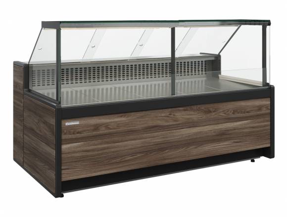 Витрина холодильная Полюс GC111 VM 2,0-1 (динамика) (1008 (Темный дуб)) без боковин