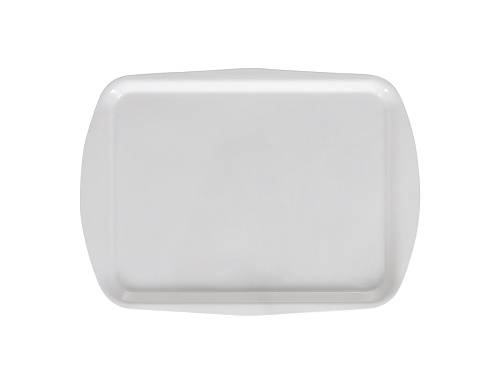 Поднос прямоугольный 49х36см белый с ручками полипропилен особо прочный мки39/7.1