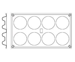 Форма силикон "Цветок" 8шт Paderno 47742-10 04140957