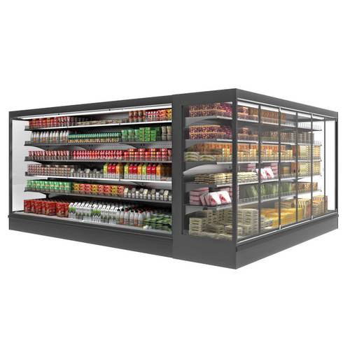 Пристенный охлаждаемый стеллаж Polair MONTE MH 2500 без боковин