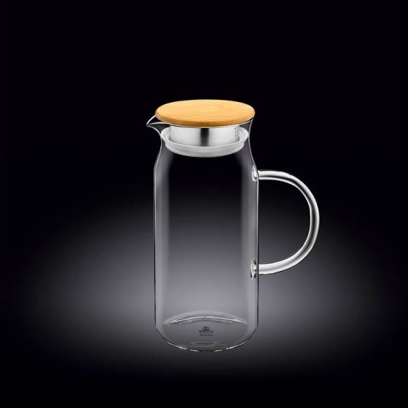 Кувшин 1 л. с крышкой бамбук + сетка нерж Термостекло Wilmax 888207 Кувшин 1 л. с крышкой бамбук + сетка нерж Термостекло Wilmax 888207