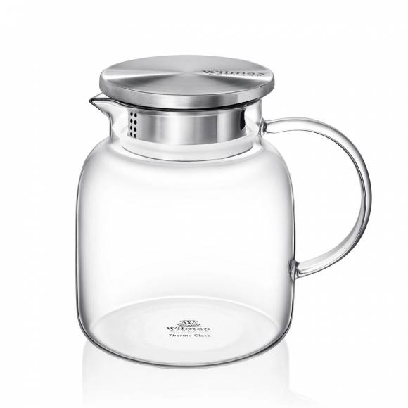 Кувшин 1 л. с крышкой + сетка нерж Термостекло Wilmax 888213