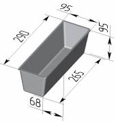 Форма для хлеба Спика 4 Л Тостерная (290х95х95мм) с ручками 4 секции Форма для хлеба Спика 4 Л Тостерная (290х95х95мм) с ручками 4 секции