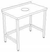 СПО стол производственный для сбора отходов с бортом 900*800*850