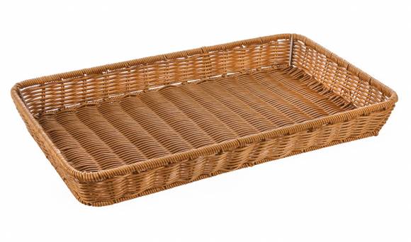 Корзинка пластиковая 530х325х65мм коричневая Brown 3546  кт270