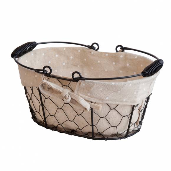 Подставка для хлеба металлическая с хлопковой вставкой 25*17*12 см, P.L. Proff Cuisine MCB7001-S-CPS