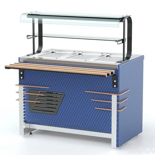 Прилавок холодильный RС13A Case, h=100мм; (на 4 GN1/1) 1505х700х860(1255) мм
