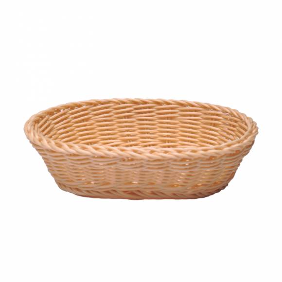 Корзина для хлеба овальная 23*15*6 см. бежевая полиротанг MGprof 69551