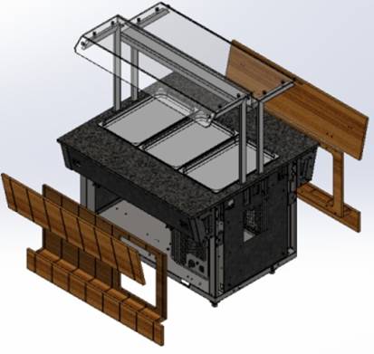 Комплект фасадов лицевой Refettorio (шведский стол островной) 500-S/S2 Комплект фасадов лицевой Refettorio (шведский стол островной) 500-S/S2