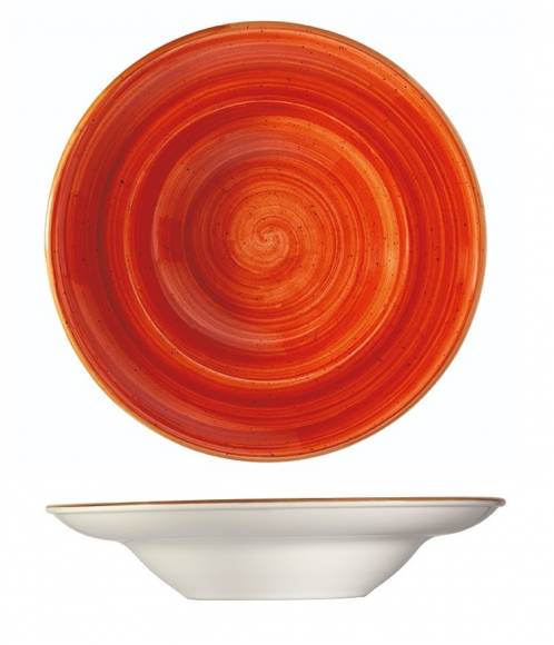 Тарелка глубокая 400 мл 240 мм h=52 мм Терракота, форма Гурмэ Bonna ATCGRM24CK b