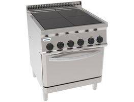 Плита 4 конф. с гладкой чугунной сплошной поверхностью TECNOINOX PFU70E7 напольная 616100	