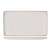 Блюдо прямоугольное «Браун Дэппл»; фарфор; L=20, B=10см; белый, коричнев. 1714 0618