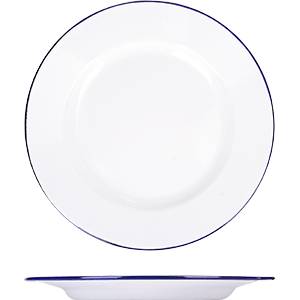 Тарелка мелкая D=240мм металл ProHotel белая эмаль 451/24 3012757